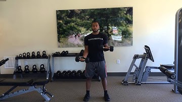 Dumbbell Single Arm Bicep Curl with a Static Hold