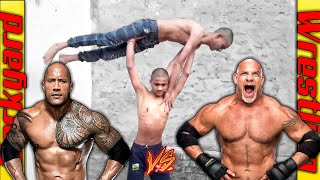 WWE - The Rock vs Goldberg Backlash 2003 Full Match | Backyard Wrestling