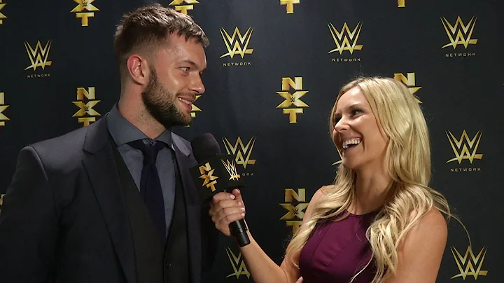 Fergal Devitt speaks to Renee Young after arriving...