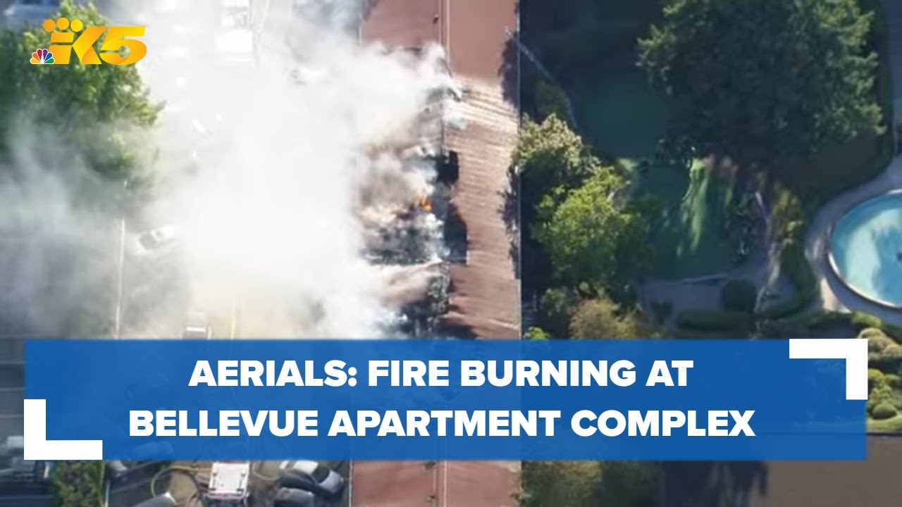 Watch: Fire burning at Bellevue apartment complex - YouTube