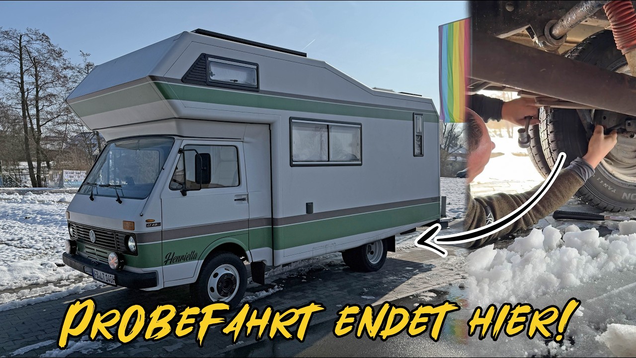 Hat sich der Umbau der Hinterachse gelohnt? VW LT40 Oldtimer Wohnmobil Umbau