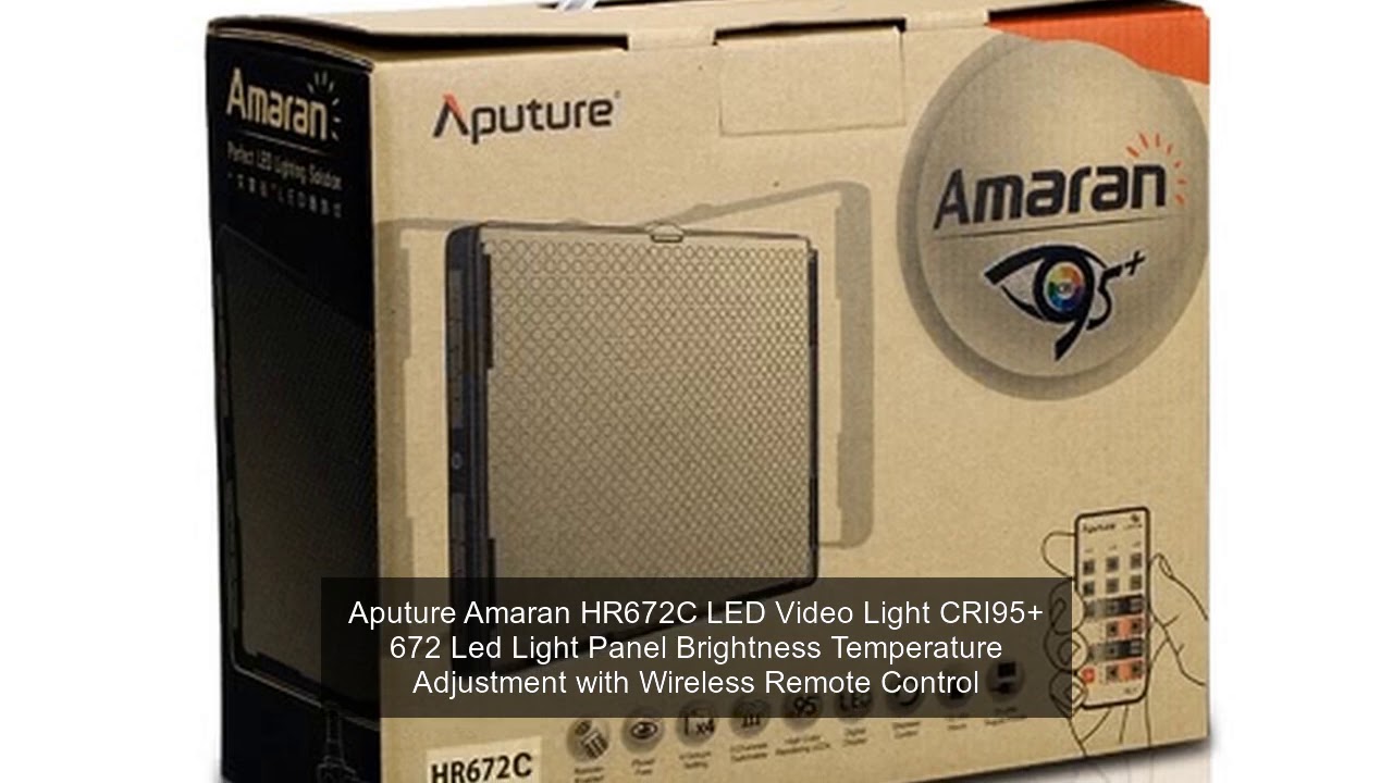 Aputure Amaran HR672C LED Video Light CRI95+ 672 Led Light Panel Brightness Temperature Adjustment