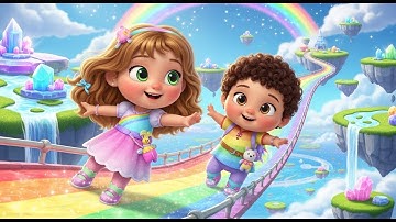 Rainbow Bridge Ride 🌈✨ | Color Learning & Friendship Song for Kids