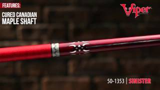 Viper Sinister Pool Cue: Adjustable-Weight Maple with Irish Linen Wrap