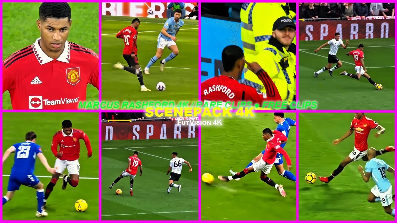 Marcus Rashford 4K / RARE CLIPS ● FREE CLIPS ● SCENEPACK 4K ( TOPAZ Video AI 7™ )
