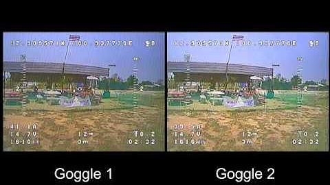 Skyzone 3D Goggles test of a pair to see the range problem