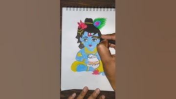 Little Krishna Tilak painting #shorts #ytshort #art #krishna