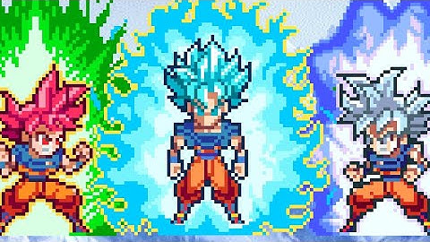 Goku turns Super saiyan blue - Sprite animation