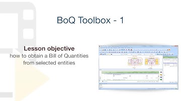PriMus TAKEOFF Tutorial - Bill of Quantities Toolbox - 1 - ACCA software