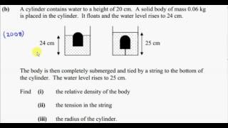 Hydrostatics Examples (2006 2007 2008 HL)
