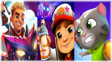 Subway Surfers vs Talking Tom Gold Run | Blades of Brim Gameplay