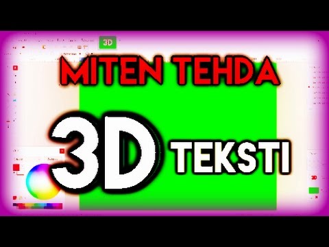 Video: Kuinka Tehdä Animoitua Tekstiä Paint.netissä