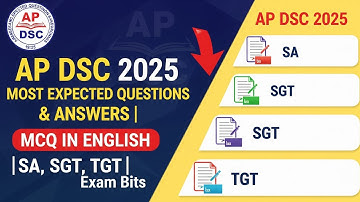 AP DSC 2025 Most Expected Questions & Answers | MCQ in English | SA, SGT, TGT Exam Bits