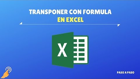Transponer con formula en Excel