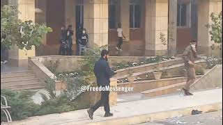 تهران - شلیک  مزدور خامنه ای به دانشجویان  در دانشگاه  تهران شمال ۸آبان