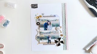 85x11 Pregnancy Announcement Scrapbook Layout Process Video