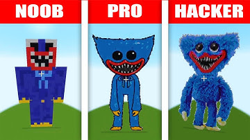 NOOB VS PRO VS HACKER Minecraft Pixel art | Huggy Wuggy (Poppy Playtime)