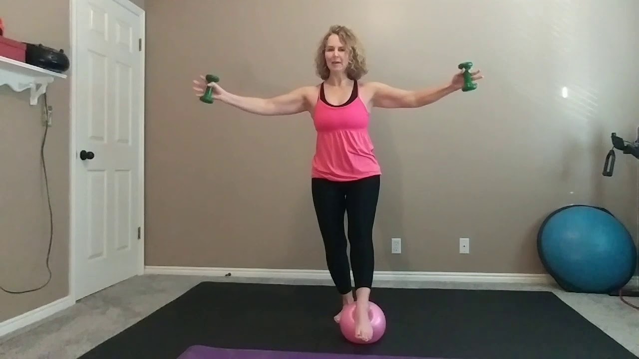 New Year's Pilates Sculpting with Light Handweights and a Small Ball 88