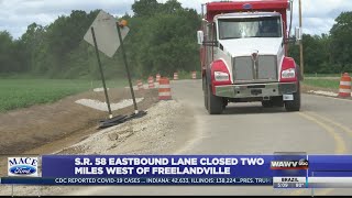 Famous S.R. 58 Eastbound Lane Closed two miles west of Freelandville Profile