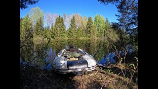 На лодке по реке Прусыня и высадка на Успенском острове