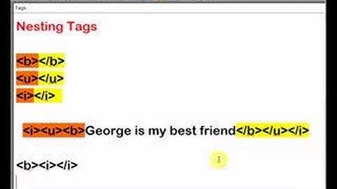 How to Properly Nest your HTML tags part 1
