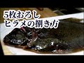 【5枚おろし】ヒラメの捌き方と握り寿司（昆布締め）の作り方【皮引き】