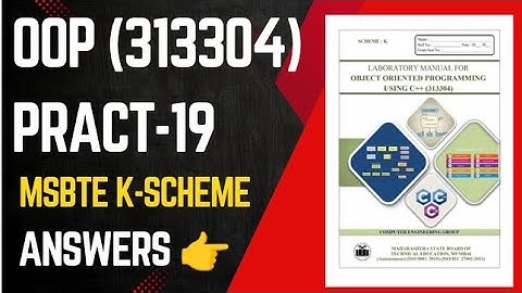 OOP Practical No.19 MSBTE k-scheme || oop practical 19|| MSBTE || msbte k-scheme #ytshorts#education