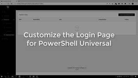 Customize the Login Page in PowerShell Universal