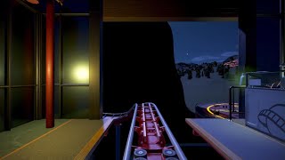 Planet Coaster super Man ktypton coster night time POV