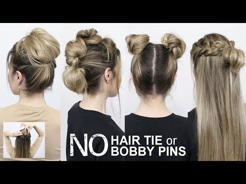 2 MINUTE HAIRSTYLES (NO BOBBY PINS REQUIRED) | BrittanyNichole - YouTube