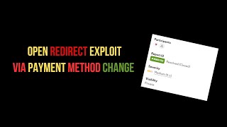300$  bounty | Open Redirect via Replace Payment Method 2025