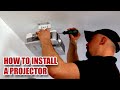 How to Install a Projector on a Ceiling with 90" Screen (detailed install)