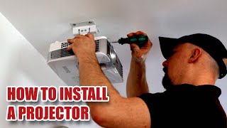 How to Install a Projector on a Ceiling with 90" Screen (detailed install) screenshot 5