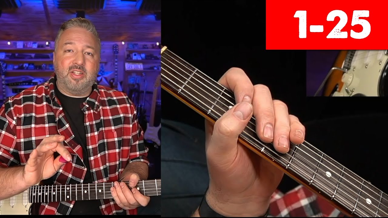 25 коротких уроков игры на блюзовой гитаре: 1–25 (SRV, Клэптон, Альберт, Би Би Кинг, Хендрикс)