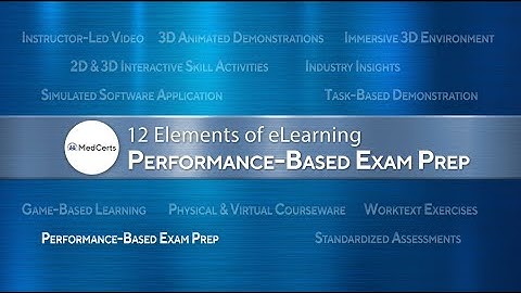12 Elements of eLearning: Performance-Based Exam Prep