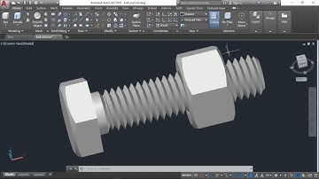 AutoCAD 3D, bolt and nut drawing, autoCAD training