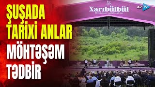 Prezident və birinci xanım “Xarıbülbül” Beynəlxalq Musiqi Festivalının açılışında - CANLI