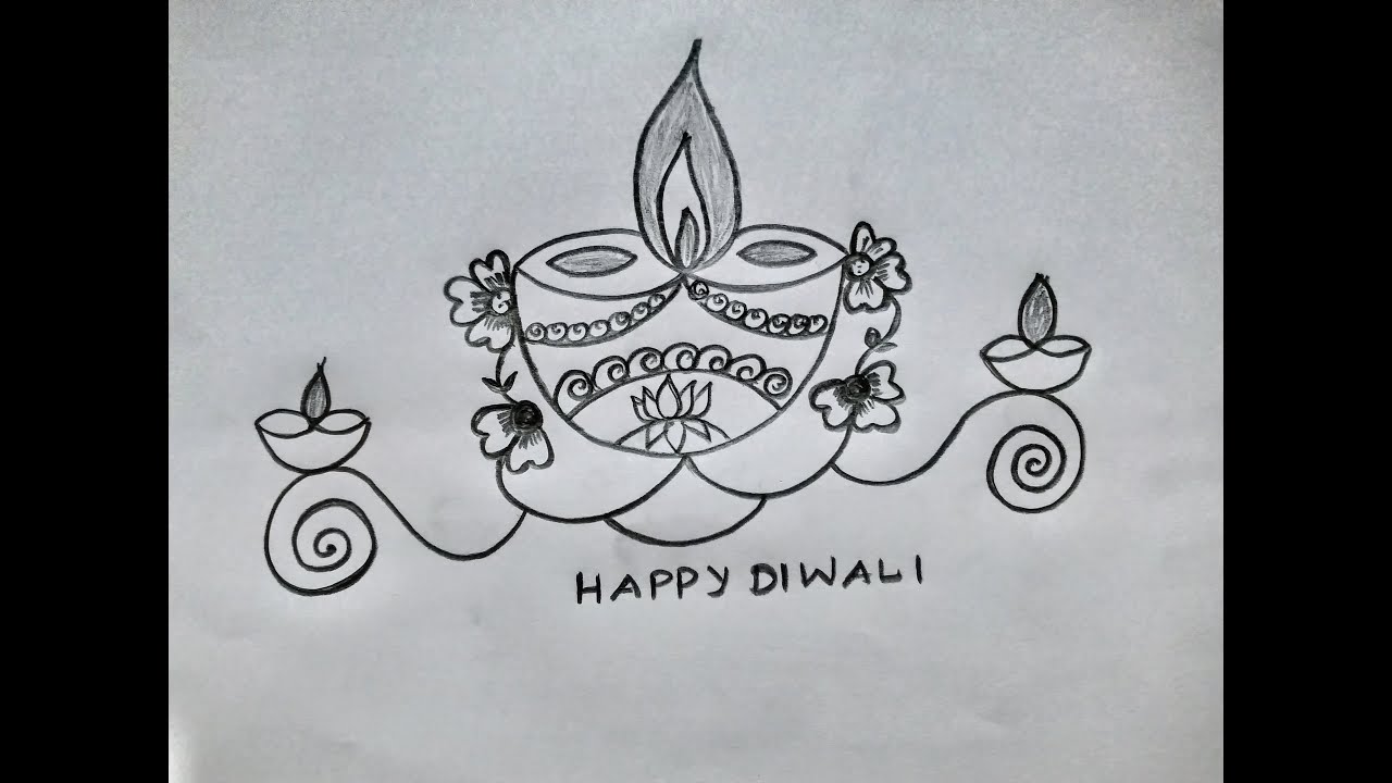 Diwali Diya Drawing How To Draw Diya Easy Simple And Very Easy Diya
