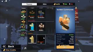 I got Golden Commando | Roblox Tower Battles