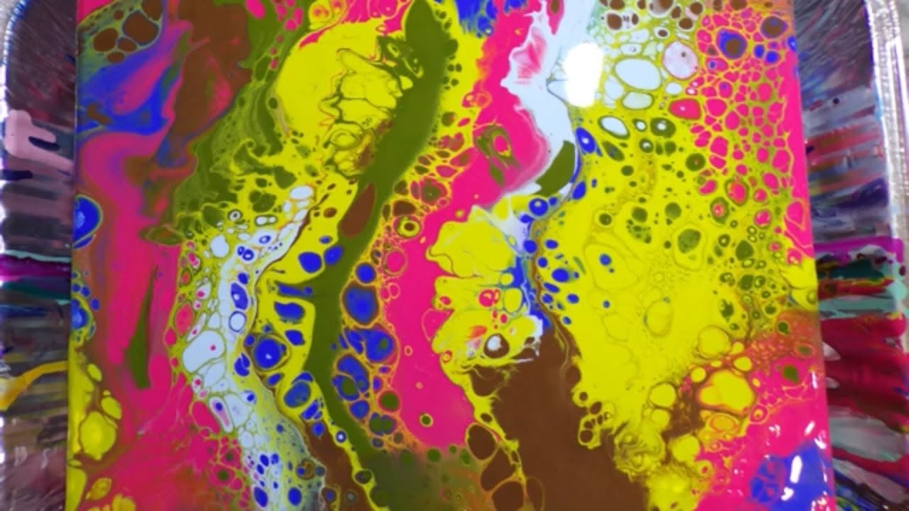 Random Swipe Paint Pour | Mystery Pour #48 - YouTube