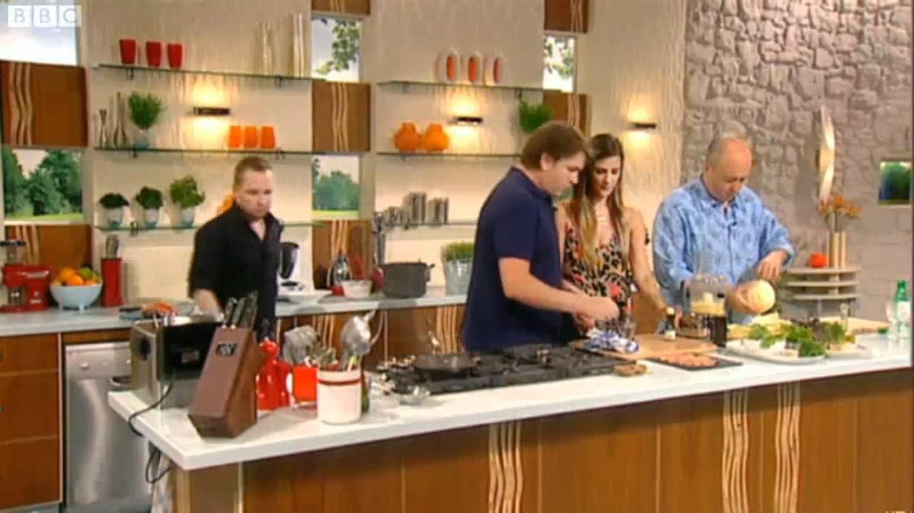 James Martin cooks Sesame salmon with yuzu mayonnaise for Amanda Byram