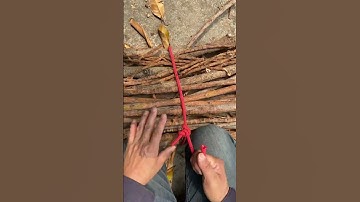 The firewood bundling knot is very simple and practical. You can basically learn rope technology