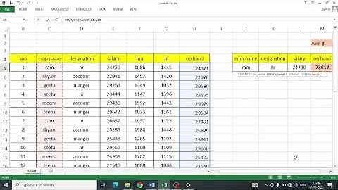 sum, sumif, sumifs, sumproduct, sumx2my2,sumx2py2,sumxmy2 , all sum formuls