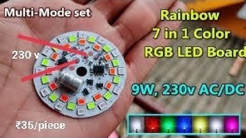 RGB दब लाईट|| 7in1colour or rainbow colour 9w 230v|| multi -mode set|| RGB light@Akelectronicguru