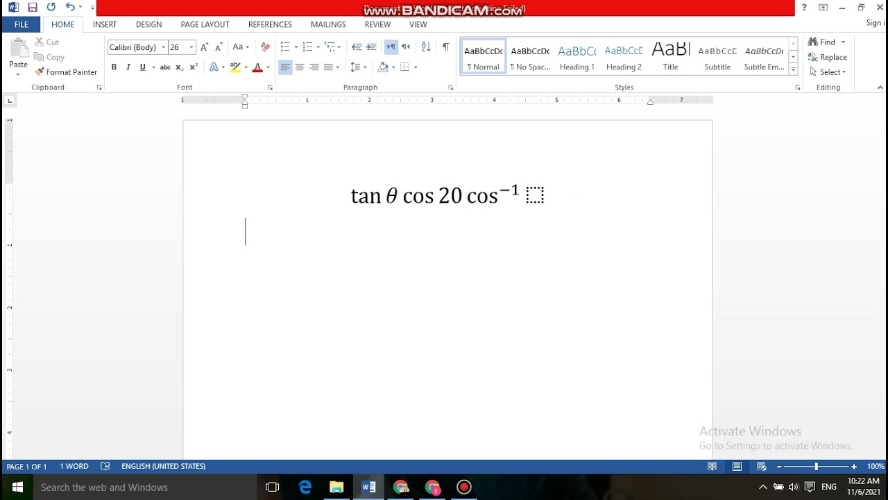 How we can type Trigonometric Function on MS-WORLD?