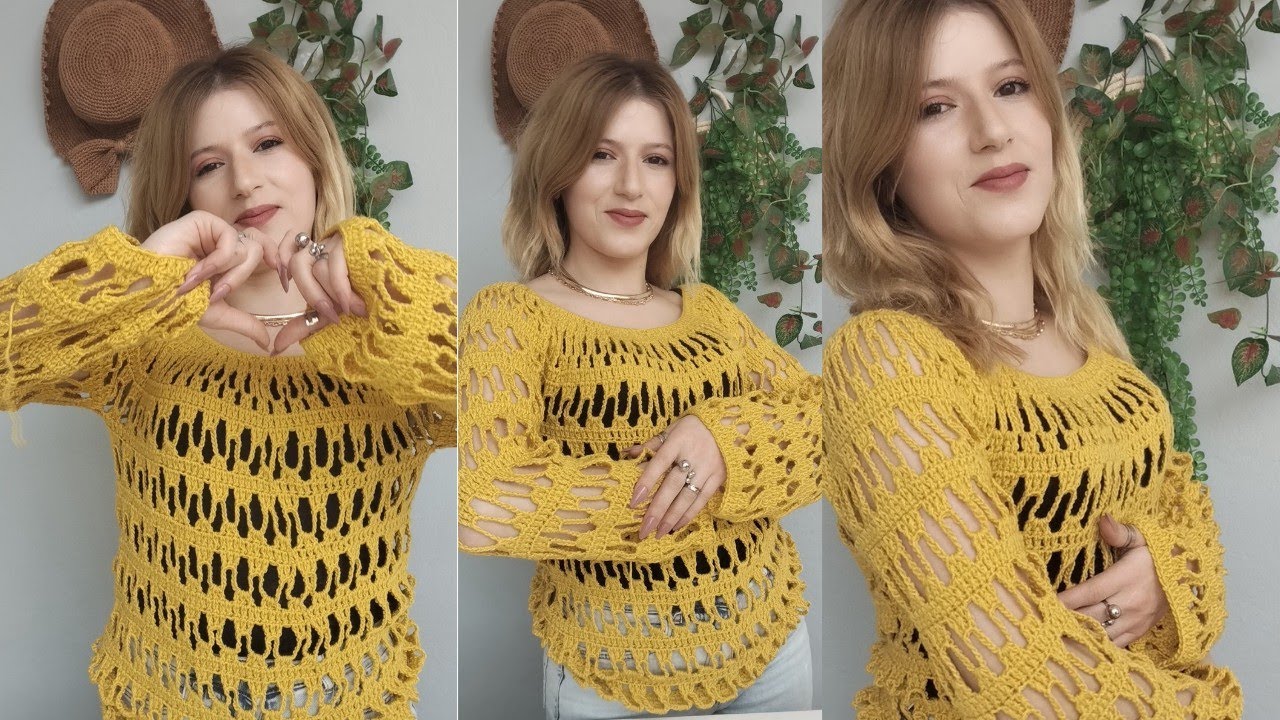 YAKADAN BAŞLANAN SALAŞ BLUZ (kayık yaka)1.bölüm