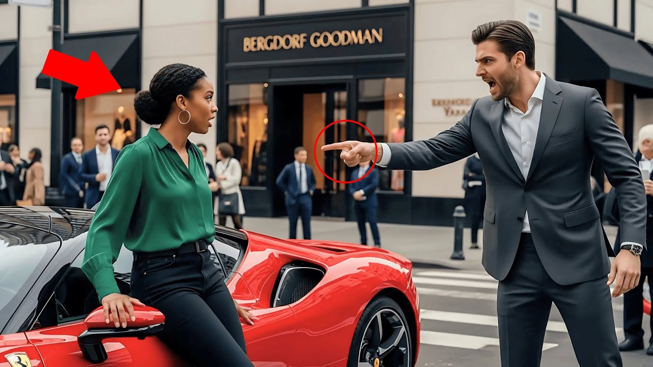 BILLIONAIRE CEO YELLS AT BLACK LADY FOR TOUCHING HIS FERRARI—MOMENTS LATER, SHE FIXES THE ENGINE.