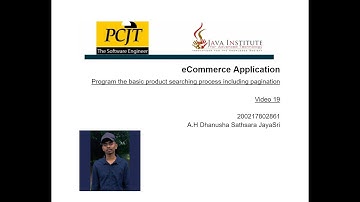 Program the basic product searching process including pagination