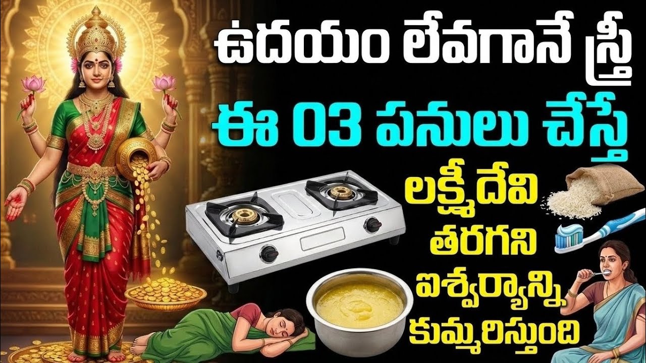 ఉదయం లేవగానే స్త్రీలు చేసే 3 మంచి అలవాట్లు | లక్ష్మీదేవి కృపతో కుటుంబానికి ఐశ్వర్యం, శుభం
