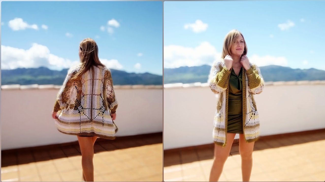 Cárdigan Azahar Hexágonos ( Parte 1 de 2 )